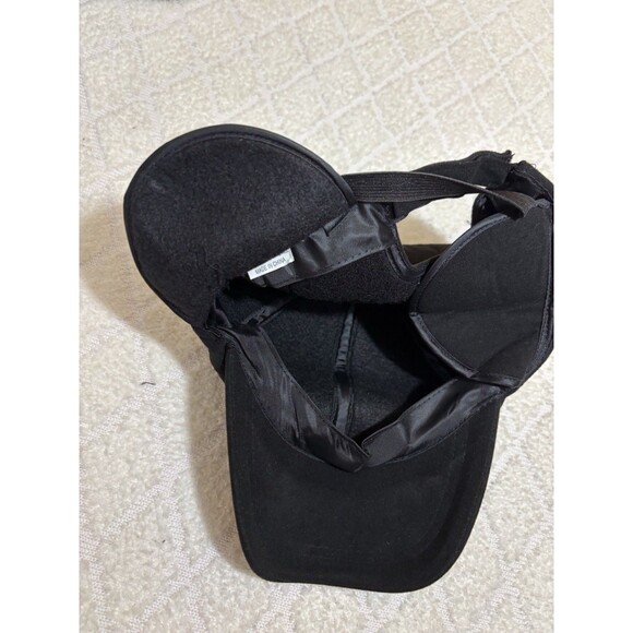 New Vintage Nike 100% Wool Black Baseball Hat Foldable Ear  New Vintage Nike 100% Wool Black Baseball Hat Foldable Ear Warmer Flaps Winter